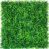 12PCS, 20 inches x 20 inches, grass height 1.6 inches, artificial yellow wooden board, yellow wooden board fence board, privacy hedge UV protection, o