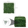 12 PCS 20" x 20" Artificial Boxwood Panels Topiary Wall Greenery Backdrop, Privacy Hedge Screen UV Protected 4Layer Roll Grass Panel Fence Decor Outdo