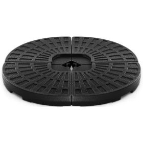 4 Pieces Round Cantilever Umbrella Base with Carry Handles for Garden