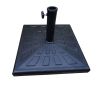 8.8 feet Outdoor Aluminum Patio Umbrella, Patio Umbrella, Market Umbrella with 42 Pound Square Resin Umbrella Base, Push Button Tilt and Crank lift, C