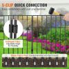 VEVOR Animal Barrier Fence 19 Pack, No Dig Fence 17in(H) x11ft(L), Underground Decorative Garden Fencing with 1.5 Inch Spike Spacing, Metal Dog Fence