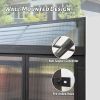 10x12FT All Season Sunroom, Outdoor Permanent Wall Mounted Solarium with Detachable Polycarbonate Windows, Aluminum Lean to Gazebo Sun Room with 2 Loc