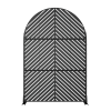 Black Arched Metal Outdoor Privacy Screen, Freestanding Outdoor Divider Decorative Privacy Fence Screen Set for Deck Patio Balcony Garden Outdoor&Indo