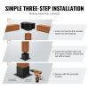 VEVOR Pergola Bracket Kit 6''x6'', 2pcs 4-Way Heavy Duty Corner Bracket Woodworks DIY Post Base Kit, Easy Installation Wooden Beams for Gazebos, Patio