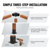 VEVOR Pergola Bracket Kit 4''x4'', 4pcs 3-Way Heavy Duty Corner Bracket Woodworks DIY Post Base Kit, Easy Installation Wooden Beams for Gazebos, Patio