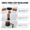 VEVOR Pergola Bracket Kit 6''x6'', 4pcs 4-Way Heavy Duty Corner Bracket Woodworks DIY Post Base Kit, Easy Installation Wooden Beams for Gazebos, Patio