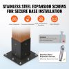 VEVOR Pergola Bracket Kit 4''x4'', 8pcs 3-Way Heavy Duty Corner Bracket Woodworks DIY Post Base Kit, Easy Installation Wooden Beams for Gazebos, Patio
