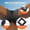 VEVOR Pergola Bracket Kit 6''x6'', 8pcs 3-Way Heavy Duty Corner Bracket Woodworks DIY Post Base Kit, Easy Installation Wooden Beams for Gazebos, Patio