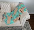 Chihuahua Quilted Blanket 50x60 Artwork Pattern Quilted Throw Blanket for Bed, Couch, Sofa, Soft and Lightweight