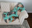 Blue Merle Sheltie Quilted Blanket 50x60 Artwork Pattern Quilted Throw Blanket for Bed, Couch, Sofa, Soft and Lightweight