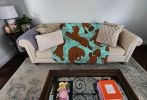 Chocolate Standard Poodle Quilted Blanket 50x60 Artwork Pattern Quilted Throw Blanket for Bed, Couch, Sofa, Soft and Lightweight