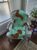 Chocolate and Tan Dachshund Quilted Blanket 50x60 Artwork Pattern Quilted Throw Blanket for Bed, Couch, Sofa, Soft and Lightweight