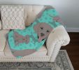Grey Labrador Retriever Quilted Blanket 50x60 Artwork Pattern Quilted Throw Blanket for Bed, Couch, Sofa, Soft and Lightweight