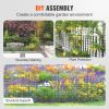 VEVOR Garden Fence, 36.6in(H) x12ft(L) Animal Barrier Fence, Underground Decorative Garden Fencing with 2.5 Inch Spike Spacing, Metal Dog Fence for Th
