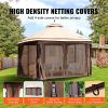 VEVOR Patio Gazebo for 10-12 Person, 10 x 13 FT Backyard Gazebo, with Mosquito Netting, Metal Frame, and PU Coated 180G Polyester, Outdoor Canopy Shel
