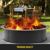 VEVOR Fire Pit Ring 36-Inch Outer/30-Inch Inner Diameter, Fire Pit Insert 3.0mm Thick Heavy Duty Solid Steel, Fire Pit Liner DIY Campfire Ring Above o