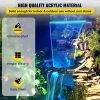 VEVOR Fountain Spillway 35x3.2x8.1 Inch, Pool Waterfall Fountain 17 Colors Led, Pool Water Fall Kit with Remote, Pool Spillway Solid Acrylic Pool Wate