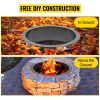 VEVOR Fire Pit Ring 42-Inch Outer/36-Inch Inner Diameter, Fire Pit Insert 3.0mm Thick Heavy Duty Solid Steel, Fire Pit Liner DIY Campfire Ring Above o