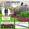 VEVOR Garden Fence, No Dig Fence 24in(H) x11ft(L) Animal Barrier Fence, Underground Decorative Garden Fencing with 2 Inch Spike Spacing, Metal Dog Fen