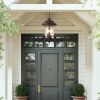 Rustic Outdoor Hanging Lantern, Weatherproof Vintage Pendant Light with Clear Glass Shade, Waterproof Exterior Lighting Fixture for Porch, Patio, or G