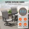 VEVOR 7 Pieces Patio Dining Set, Outdoor Furniture Table and Swivel Chairs Set, All Weather Garden Furniture Table Sets, Iron Patio Conversation Set w