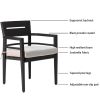 7-Piece Outdoor Patio Aluminum Furniture, Modern Dining Set, including 4 Dining Chairs & 2 Swivel Rockers Sunbrella Fabric Cushioned and Rectangle Din