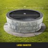 VEVOR Fire Pit Ring 45-Inch Outer/39-Inch Inner Diameter, 3.0mm Thick Heavy Duty Solid Steel, Fire Pit Liner DIY Campfire Ring Above or In-Ground for