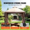 VEVOR Patio Gazebo for 10-12 Person, 10 x 13 FT Backyard Gazebo, with Mosquito Netting, Metal Frame, and PU Coated 180G Polyester, Outdoor Canopy Shel
