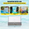 VEVOR Pool Fountain Spillway 11.8x3.2x8.1 Inches, Fountain Spilway Blue Strip LED Light, Pool Waterfall Fountain Solid Acrylic, Pool Waterfall for Gar