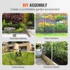 VEVOR Garden Fence, No Dig Fence 24in(H) x11ft(L) Animal Barrier Fence, Underground Decorative Garden Fencing with 2 Inch Spike Spacing, Metal Dog Fen