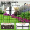 VEVOR Garden Fence, 36.6in(H) x12ft(L) Animal Barrier Fence, Underground Decorative Garden Fencing with 2.5 Inch Spike Spacing, Metal Dog Fence for Th