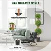 VEVOR Artificial Topiaries Boxwood Trees, 48 inch Tall (2 Pieces), 3 Ball-Shape Faux Topiaries Plant with Planters, Green Feaux Plant w/ Replaceable L