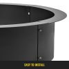 VEVOR Fire Pit Ring 36-Inch Outer/30-Inch Inner Diameter, Fire Pit Insert 3.0mm Thick Heavy Duty Solid Steel, Fire Pit Liner DIY Campfire Ring Above o