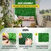 VEVOR Artificial Boxwood Panel UV 24pcs Boxwood Hedge Wall Panels Artificial Grass Backdrop Wall 10" X 10" 4 cm Green Grass Wall, Fake Hedge for Decor