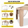 VEVOR Outdoor Canopy Gazebo Tent, Portable Canopy Shelter with 10'x10' Large Shade Space for Party, Backyard, Patio Lawn and Garden, 4 Sandbags, and N