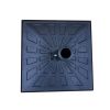 8.8 feet Outdoor Aluminum Patio Umbrella, Patio Umbrella, Market Umbrella with 42 Pound Square Resin Umbrella Base, Push Button Tilt and Crank lift, N