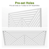 Mountain-shaped White Metal Privacy Screen Metal Outdoor Privacy Screen, Freestanding Outdoor Divider Decorative Privacy Fence Screen Set for Deck Pat