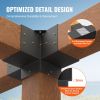 VEVOR Pergola Bracket Kit 6''x6'', 2pcs 4-Way Heavy Duty Corner Bracket Woodworks DIY Post Base Kit, Easy Installation Wooden Beams for Gazebos, Patio