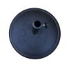 8.8 feet Outdoor Aluminum Patio Umbrella, Patio Umbrella, Market Umbrella with 42 pounds Round Resin Umbrella Base, Push Button Tilt and Crank lift, N