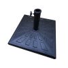 8.8 feet Outdoor Aluminum Patio Umbrella, Patio Umbrella, Market Umbrella with 42 Pound Square Resin Umbrella Base, Push Button Tilt and Crank lift, N