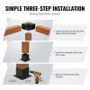 VEVOR Pergola Bracket Kit 6''x6'', 8pcs 3-Way Heavy Duty Corner Bracket Woodworks DIY Post Base Kit, Easy Installation Wooden Beams for Gazebos, Patio