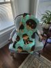 Black and Tan Pomeranian Quilted Blanket 50x60 Artwork Pattern Quilted Throw Blanket for Bed, Couch, Sofa, Soft and Lightweight
