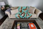 Shih Tzu Quilted Blanket 50x60 Artwork Pattern Quilted Throw Blanket for Bed, Couch, Sofa, Soft and Lightweight