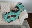 Black and White English Springer Spaniel Quilted Blanket 50x60 Artwork Pattern Quilted Throw Blanket for Bed, Couch, Sofa, Soft and Lightweight