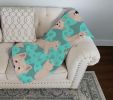 Westie Quilted Blanket 50x60 Artwork Pattern Quilted Throw Blanket for Bed, Couch, Sofa, Soft and Lightweight