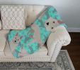 White German Shepherd Quilted Blanket 50x60 Artwork Pattern Quilted Throw Blanket for Bed, Couch, Sofa, Soft and Lightweight
