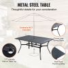 VEVOR 7 Pieces Patio Dining Set, Outdoor Furniture Table and Swivel Chairs Set, All Weather Garden Furniture Table Sets, Iron Patio Conversation Set w