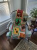 Lots of Black and Tan Pomeranian Quilted Blanket 50x60 Artwork Pattern Quilted Throw Blanket for Bed, Couch, Sofa, Soft and Lightweight