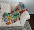 Lots of Black and Tan Chihuahua Quilted Blanket 50x60 Artwork Pattern Quilted Throw Blanket for Bed, Couch, Sofa, Soft and Lightweight