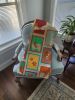Lots of Red and White Papillon Quilted Blanket 50x60 Artwork Pattern Quilted Throw Blanket for Bed, Couch, Sofa, Soft and Lightweight